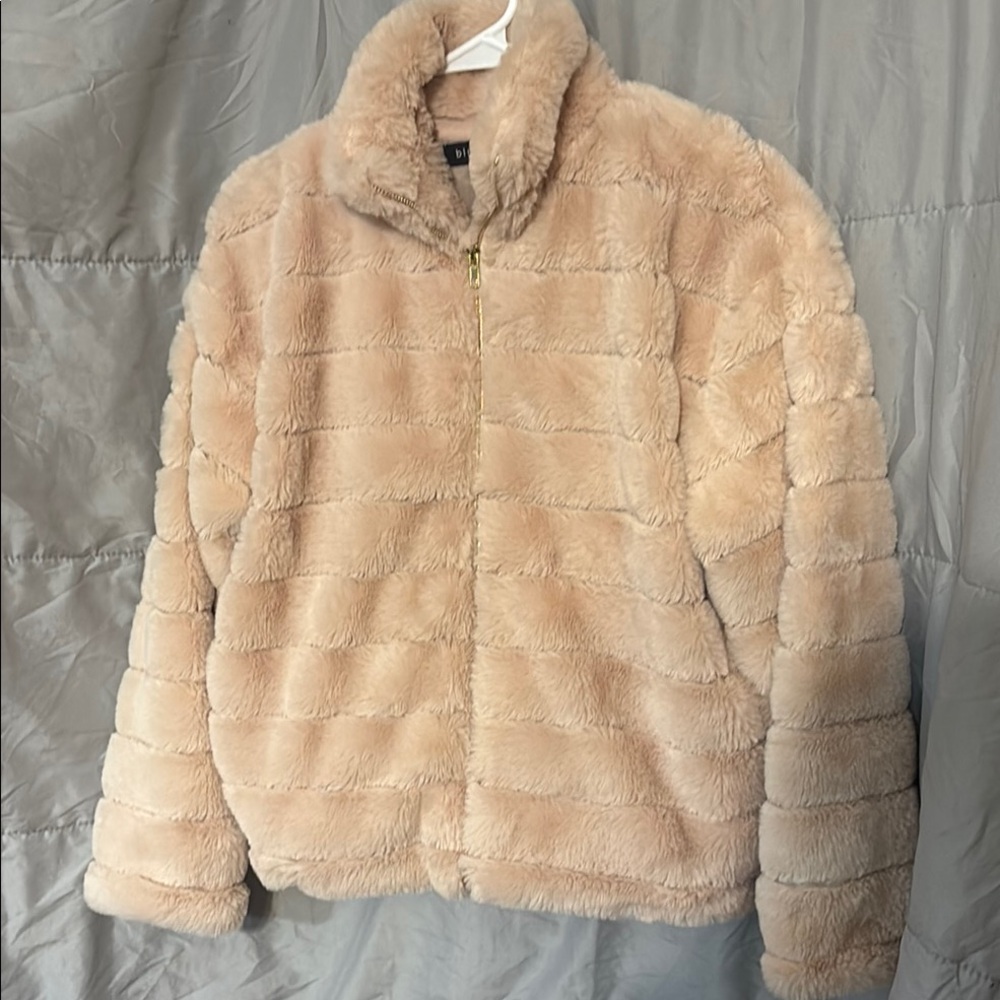 Blu Pepper Tan Teddy Jacket Plush Faux Fur